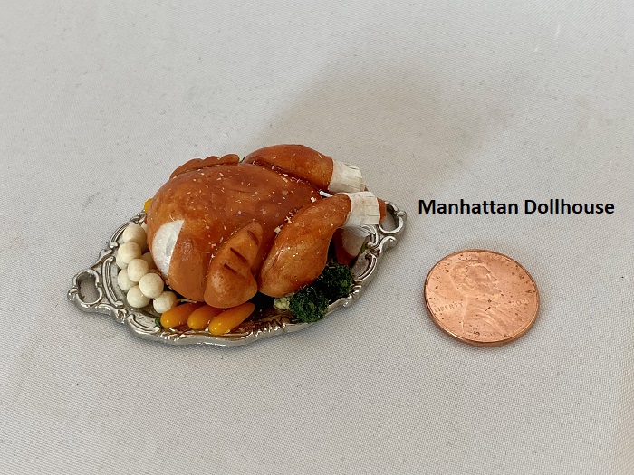 Miniature Holiday Turkey Platter - Click Image to Close
